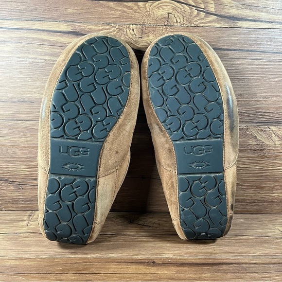 UGG Ascot Brown Suede Slippers Loafers Slip-Ons Men’s Size 11 EEE Shoes - Picture 9 of 10